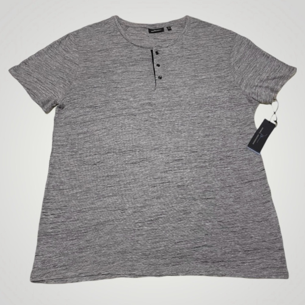 Marc Anthony Charcoal Short Sleeve Henley